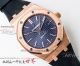 Perfect Replica Audemars Piguet Royal Oak Rose Gold Blue Dial Rubber Strap Watch 41mm (3)_th.jpg